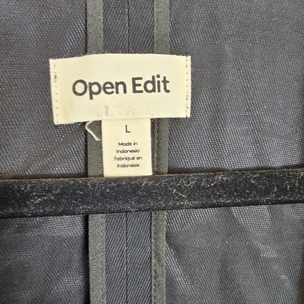 Open Edit Black One-Button Blazer In Size Large N… - image 8